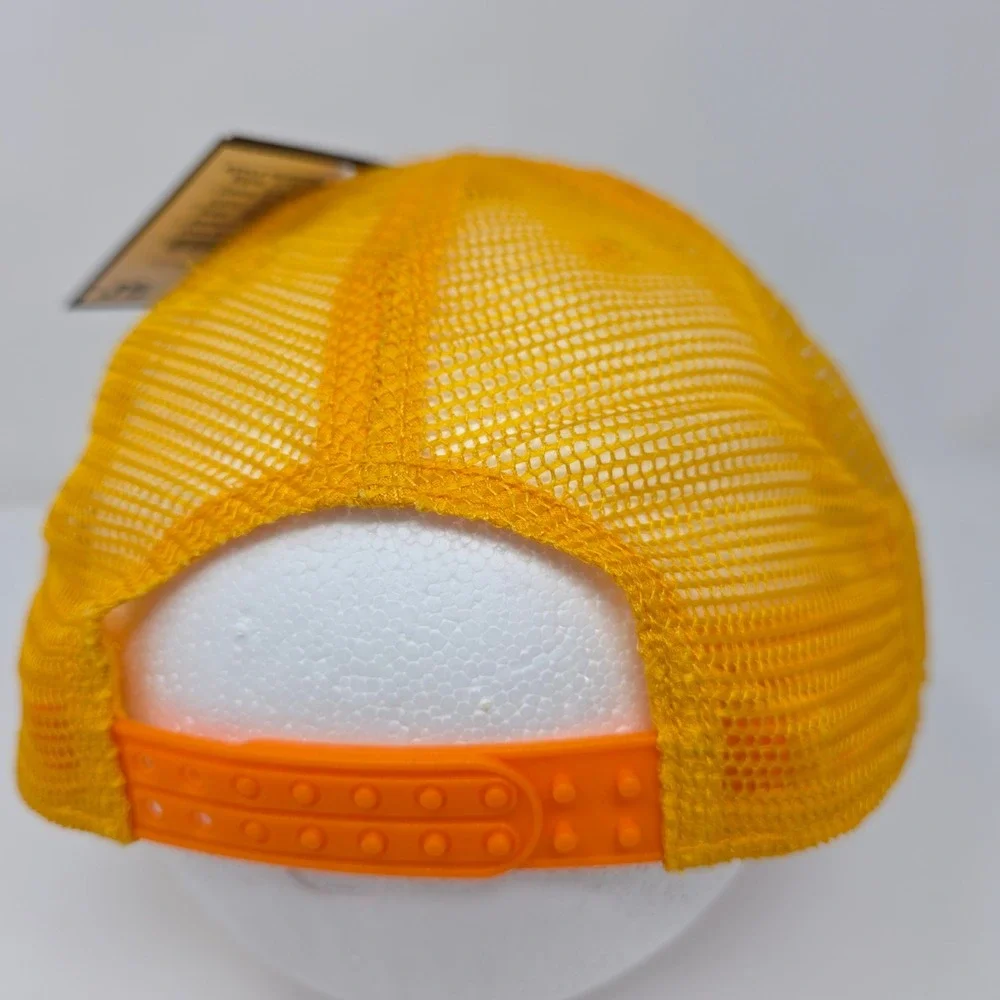 HYP Trucker Hat 59CM Orange Camo Cotton Blend Snapback Mesh Yellow 2012 Vintage